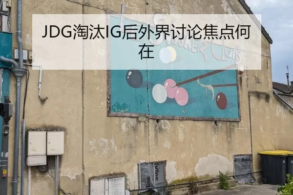 JDG淘汰IG后外界讨论焦点何在